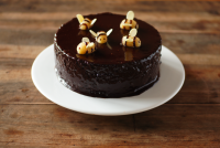 Bolo de mel e chocolate